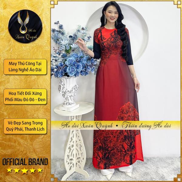&Aacute;o D&agrave;i Trung Ni&ecirc;n Sang Trọng Nổi Bật, Lụa Habutai Co D&atilde;n Mềm Mại A17 - &Aacute;o D&agrave;i Xu&acirc;n Quỳnh
