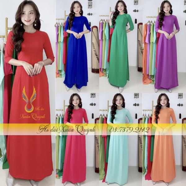Bộ Sưu Tập &Aacute;o D&agrave;i Trơn Cao Cấp Đủ C&aacute;c M&agrave;u Đỏ, Xanh C&ocirc; Ban, Hồng, T&iacute;m, Xanh Cốm, Cam, Xanh Ngọc, Xanh L&aacute;, T&iacute;m Huế