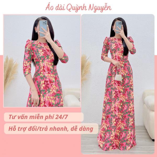 [M&atilde; 6SPIKE3 giảm 50K đơn 150K] &Aacute;o d&agrave;i, &aacute;o d&agrave;i nữ lụa nhật in 6d &aacute;o d&agrave;i hoa nh&iacute; mềm mịnh trẻ trung M&Atilde; N30