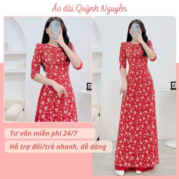 [M&atilde; 6SPIKE3 giảm 50K đơn 150K] &Aacute;o d&agrave;i nữ, &aacute;o d&agrave;i in 6d lụa nhật cao cấp &aacute;o d&agrave;i hoa nh&iacute; c&aacute;ch t&acirc;n M&Atilde; N23