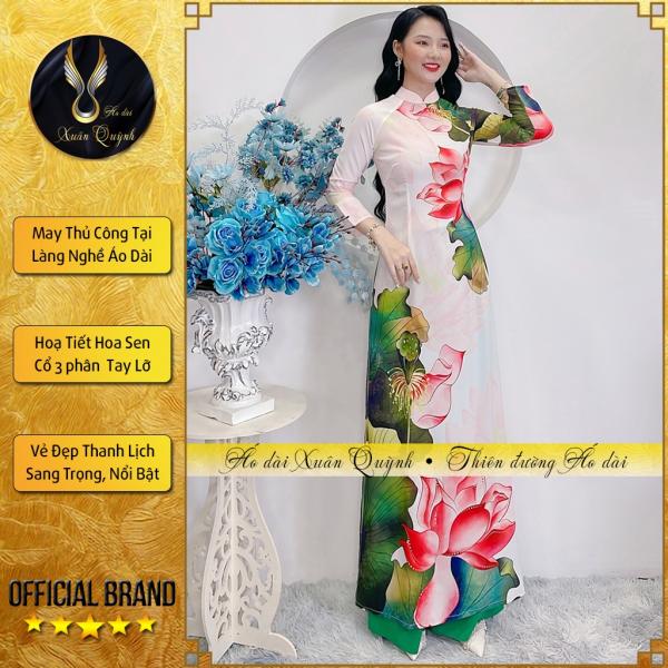 Si&ecirc;u Phẩm &Aacute;o D&agrave;i Truyền Thống Hoa Sen, Trẻ Trung Duy&ecirc;n D&aacute;ng Lụa Habutai K56 - &Aacute;o D&agrave;i Xu&acirc;n Quỳnh